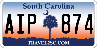 SC license plate AIP874