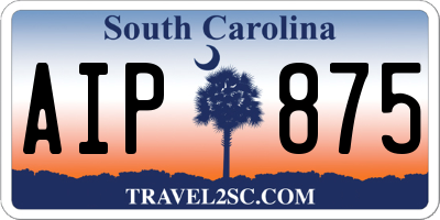 SC license plate AIP875