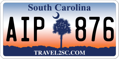 SC license plate AIP876
