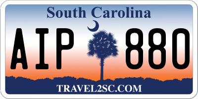 SC license plate AIP880