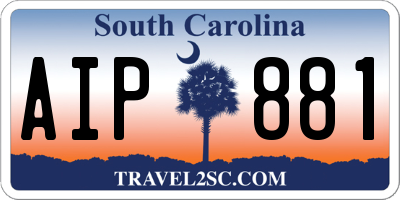 SC license plate AIP881