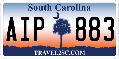 SC license plate AIP883