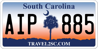 SC license plate AIP885