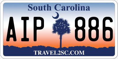 SC license plate AIP886