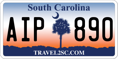 SC license plate AIP890