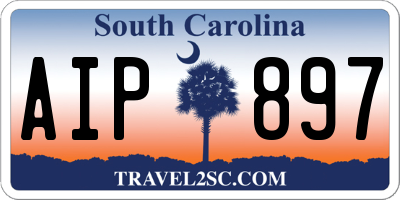 SC license plate AIP897