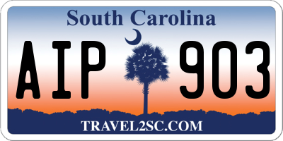 SC license plate AIP903