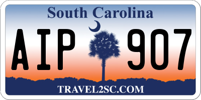 SC license plate AIP907