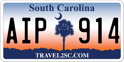 SC license plate AIP914