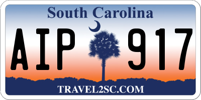 SC license plate AIP917