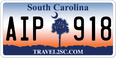 SC license plate AIP918