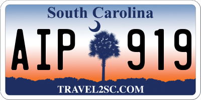 SC license plate AIP919