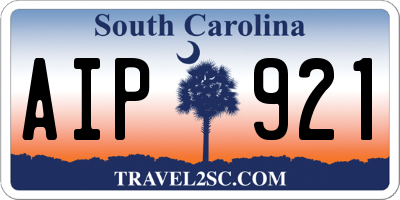 SC license plate AIP921