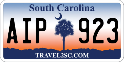 SC license plate AIP923