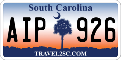 SC license plate AIP926