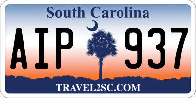 SC license plate AIP937