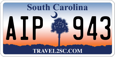 SC license plate AIP943