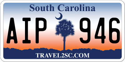 SC license plate AIP946