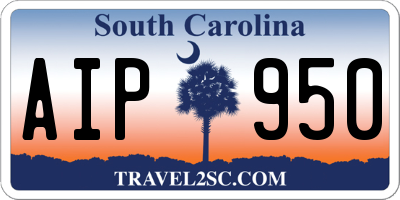 SC license plate AIP950