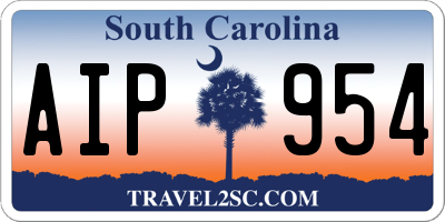 SC license plate AIP954