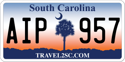 SC license plate AIP957