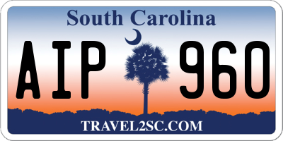 SC license plate AIP960