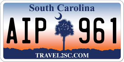SC license plate AIP961