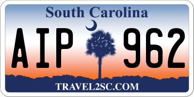 SC license plate AIP962