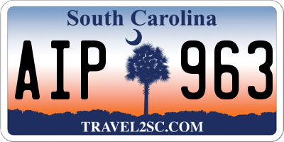 SC license plate AIP963