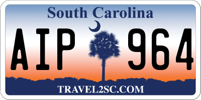 SC license plate AIP964