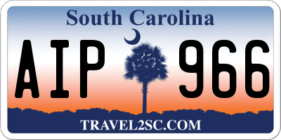 SC license plate AIP966