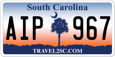 SC license plate AIP967