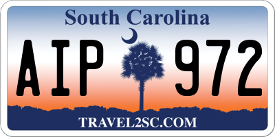 SC license plate AIP972