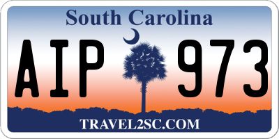 SC license plate AIP973