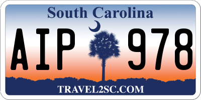 SC license plate AIP978