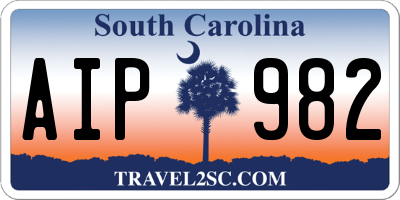 SC license plate AIP982