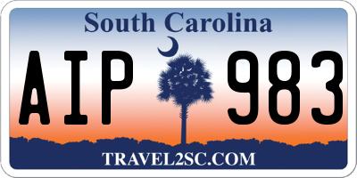SC license plate AIP983