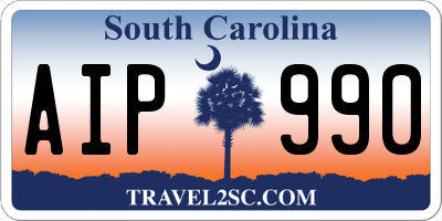 SC license plate AIP990
