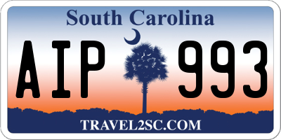 SC license plate AIP993