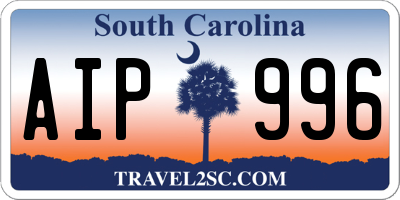 SC license plate AIP996