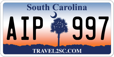 SC license plate AIP997