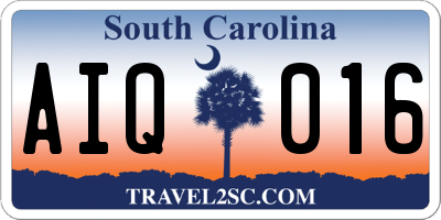 SC license plate AIQ016