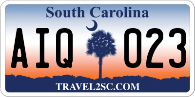SC license plate AIQ023