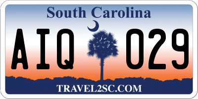 SC license plate AIQ029