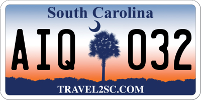 SC license plate AIQ032