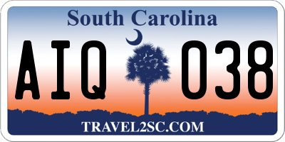 SC license plate AIQ038
