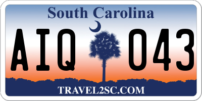 SC license plate AIQ043