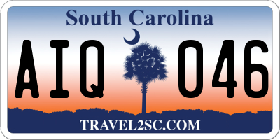 SC license plate AIQ046