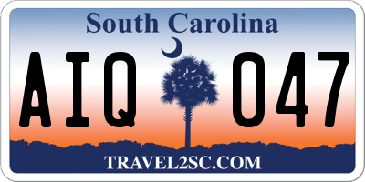 SC license plate AIQ047