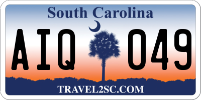 SC license plate AIQ049